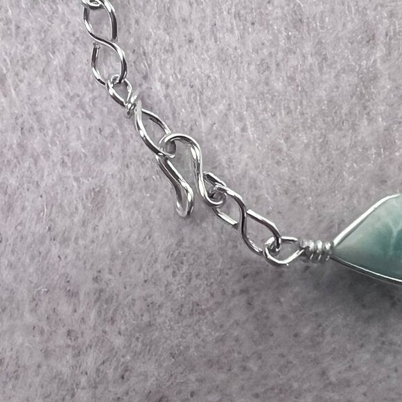 Turquoise & SS 925 7" Bracelet & Turtle Pendant - Picture 8 of 16